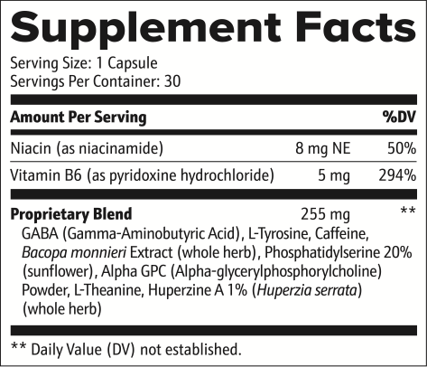 Cognitive Enhancement Complex Supplement Facts